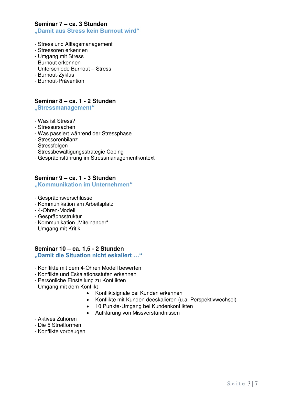 Seminarangebot Seite 3 von 7