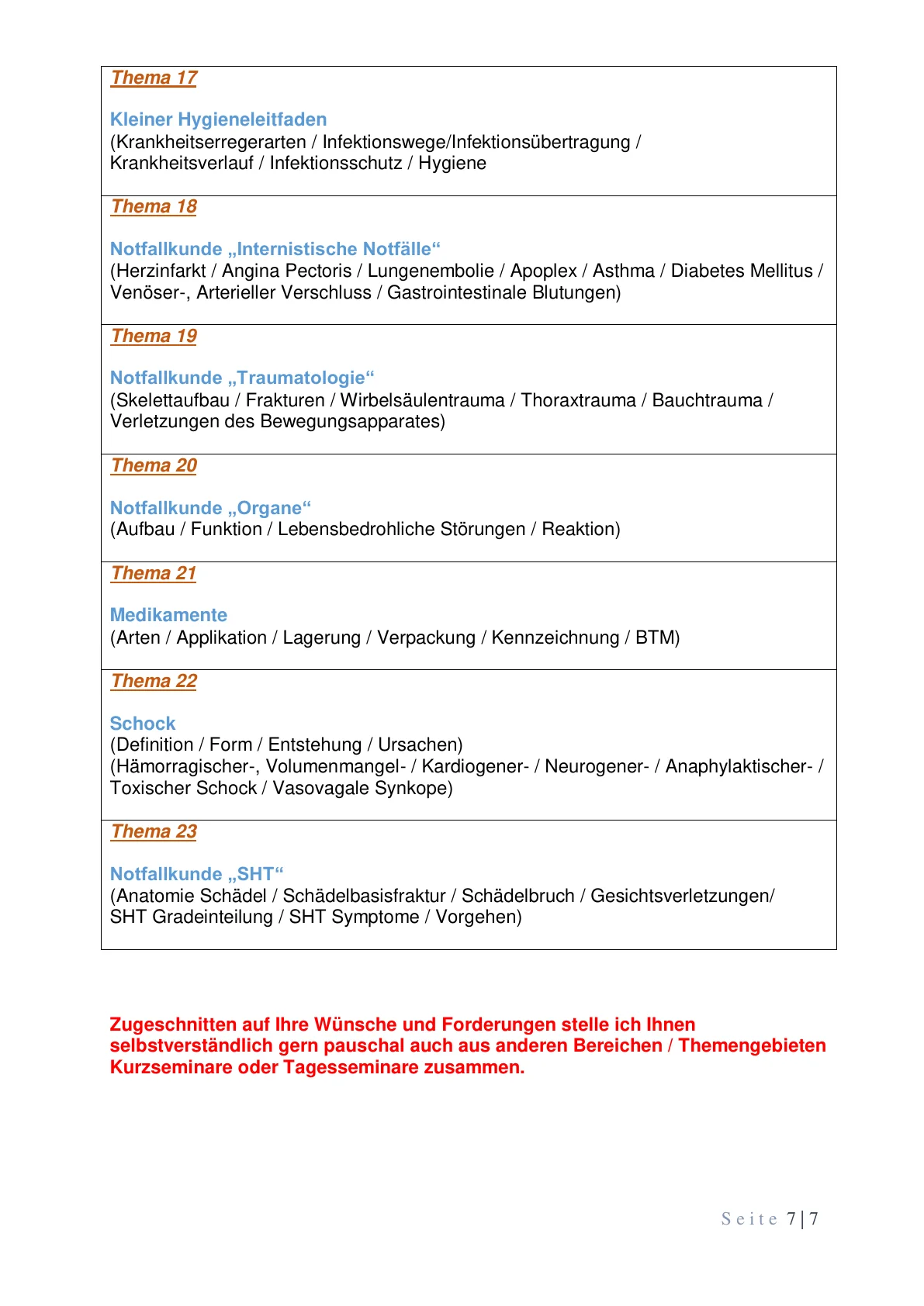 Seminarangebot Seite 7 von 7
